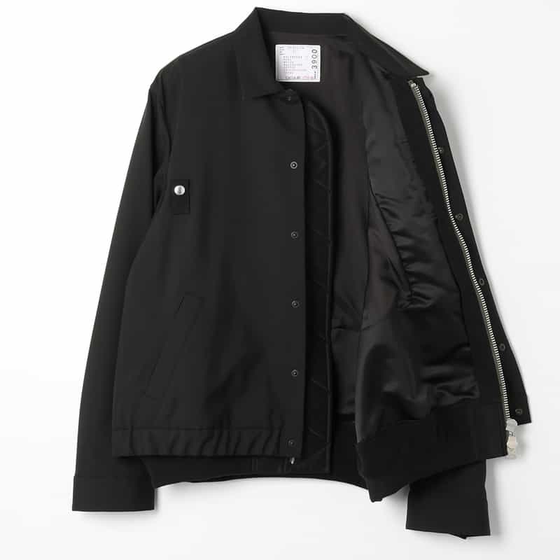 SACAI SACAI＜サカイ＞ コンビネーション ツイルブルゾン BLACK