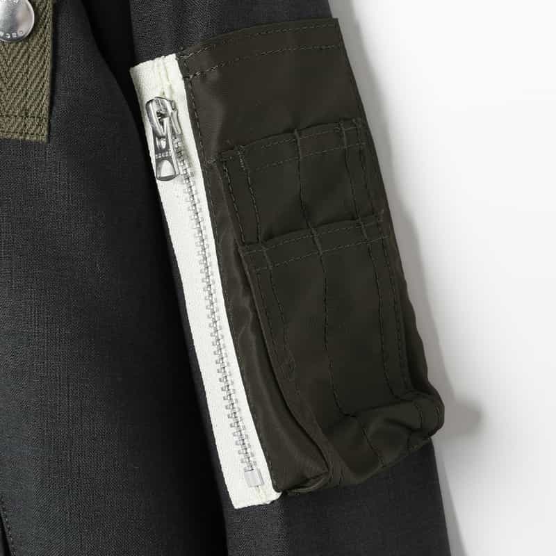 SACAI SACAI＜サカイ＞ コンビネーション ツイルブルゾン GRAY