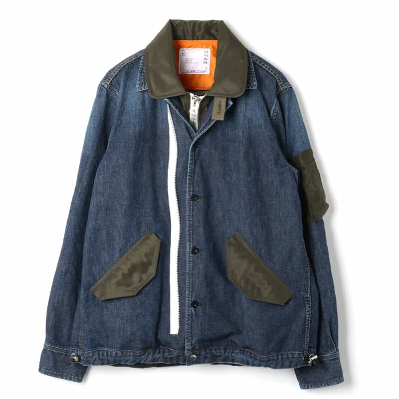 SACAI SACAI＜サカイ＞ コンビネーション デニムブルゾン BLUE