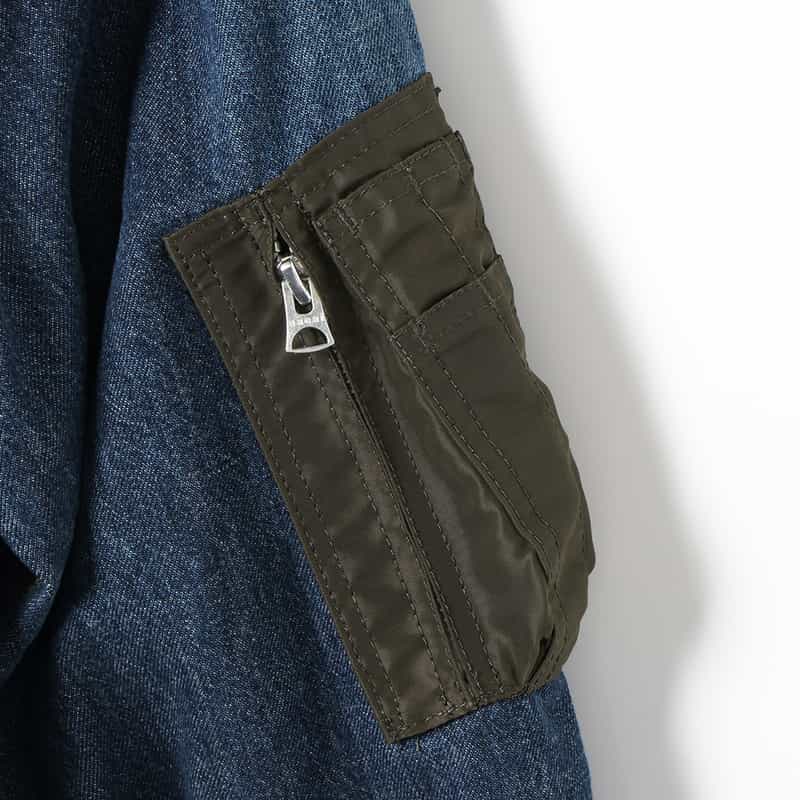 SACAI SACAI＜サカイ＞ コンビネーション デニムブルゾン BLUE