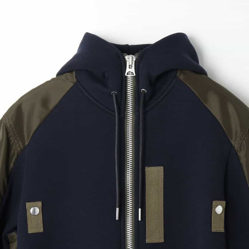 SACAI SACAI＜サカイ＞ コンビネーション スウェットパーカー（メンズ） NAVY