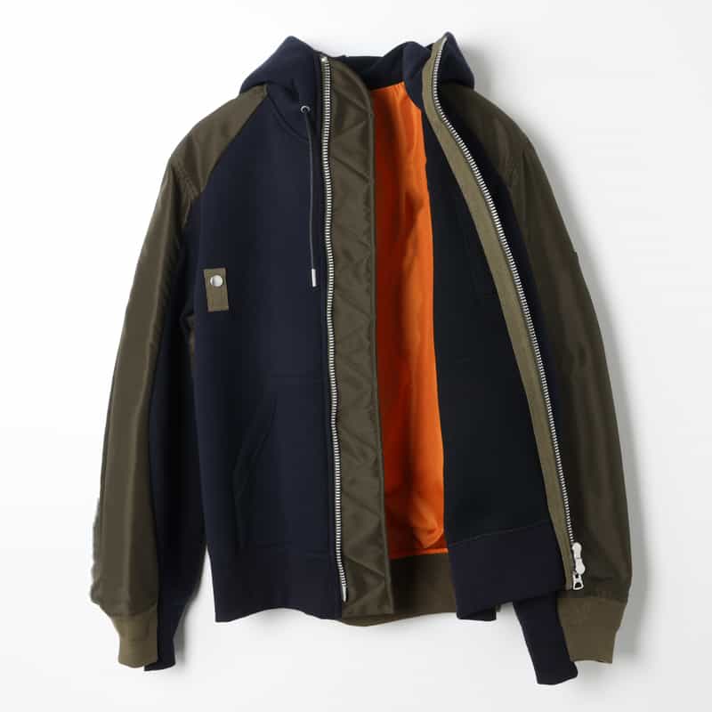 SACAI SACAI＜サカイ＞ コンビネーション スウェットパーカー（メンズ） NAVY