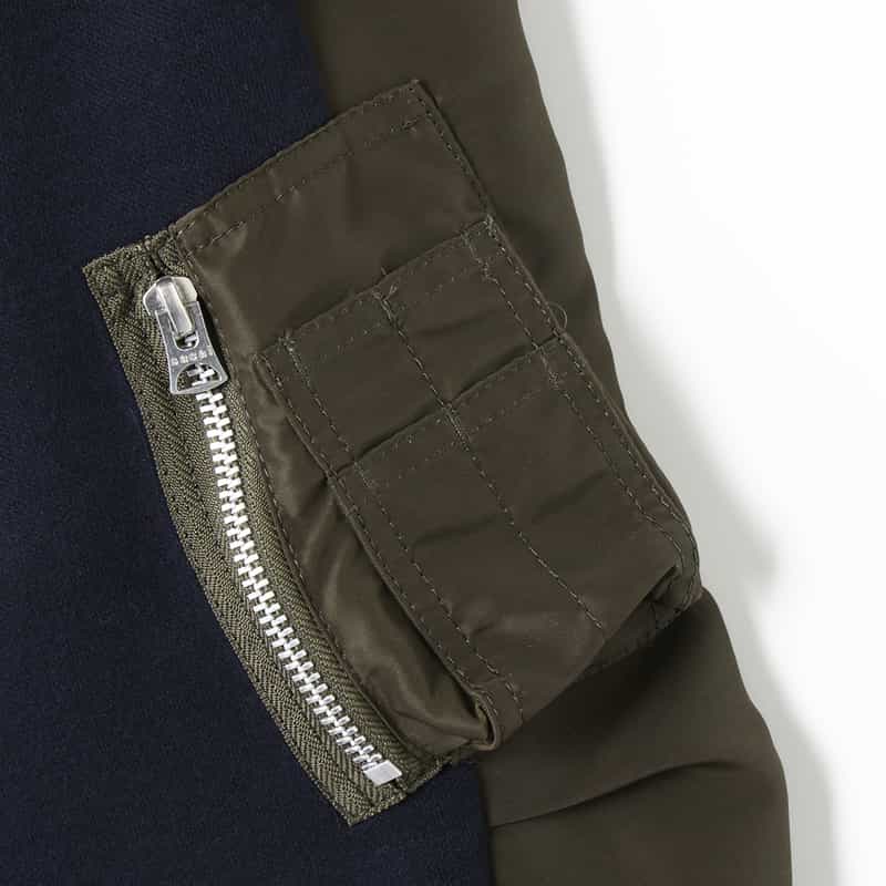 SACAI SACAI＜サカイ＞ コンビネーション スウェットプルオーバー NAVY