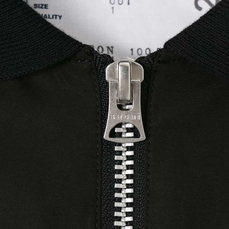 SACAI SACAI＜サカイ＞ ハーフジップポロシャツ BLACK