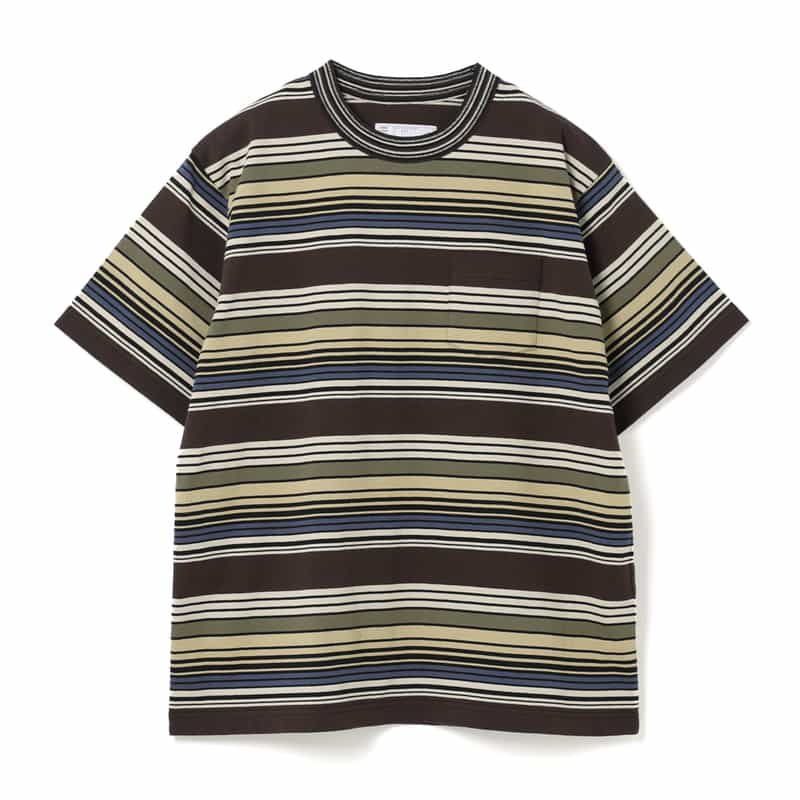 SACAI＜サカイ＞ ストライプ柄Tシャツ