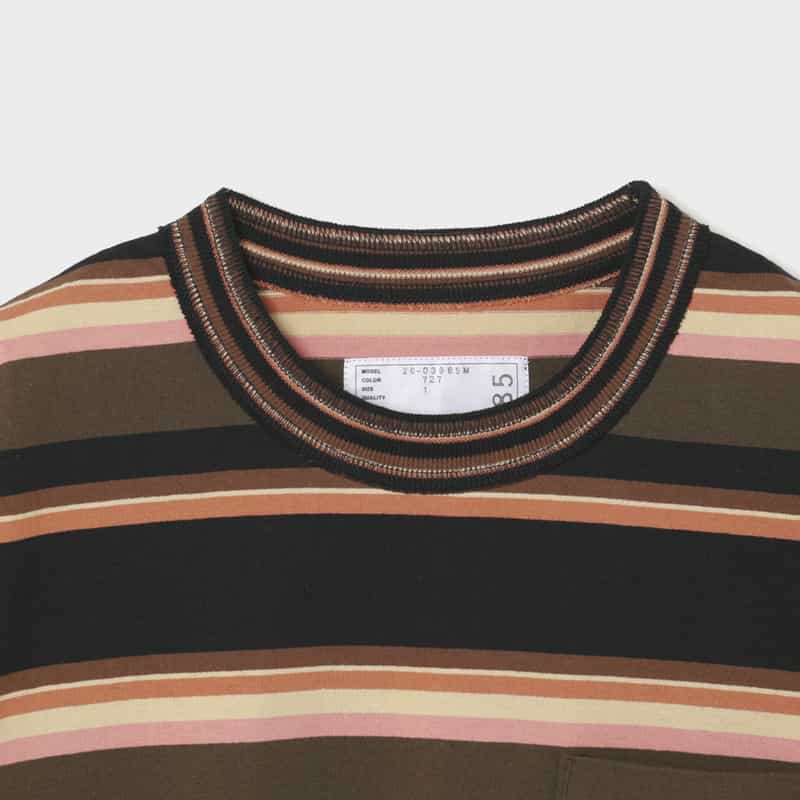 SACAI SACAI＜サカイ＞ ストライプ柄Tシャツ PINK