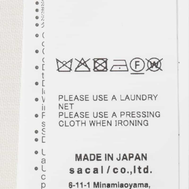 SACAI SACAI＜サカイ＞ コンビネーション カジュアルシャツ WHITE