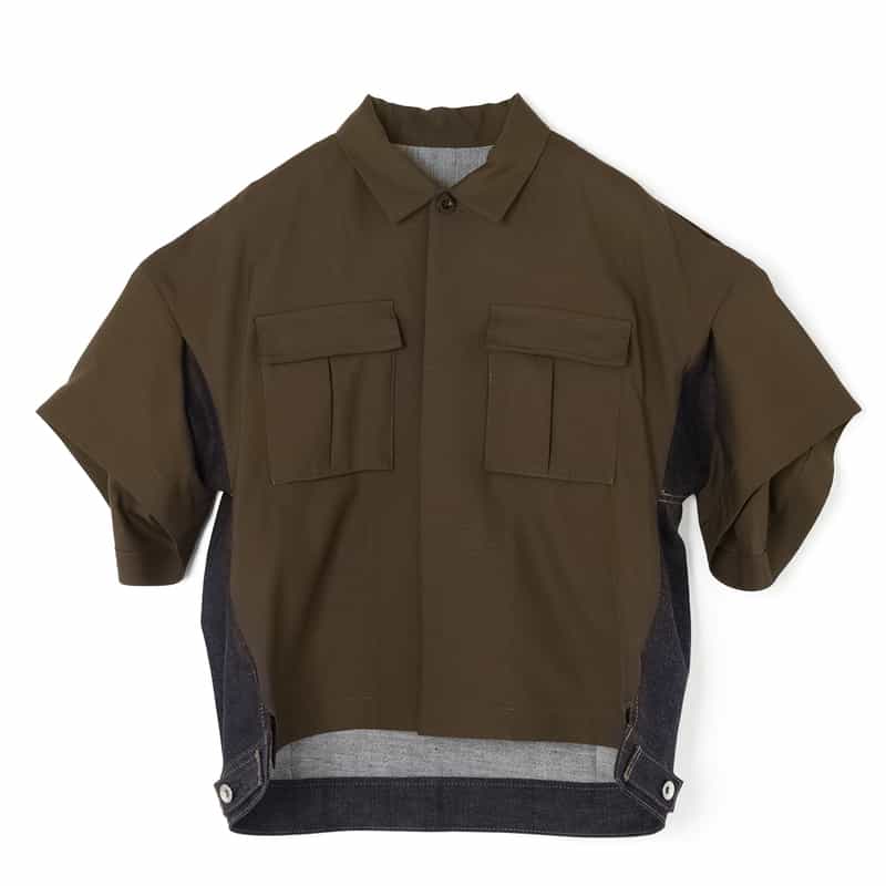 SACAI＜サカイ＞ コンビネーション カジュアルシャツ