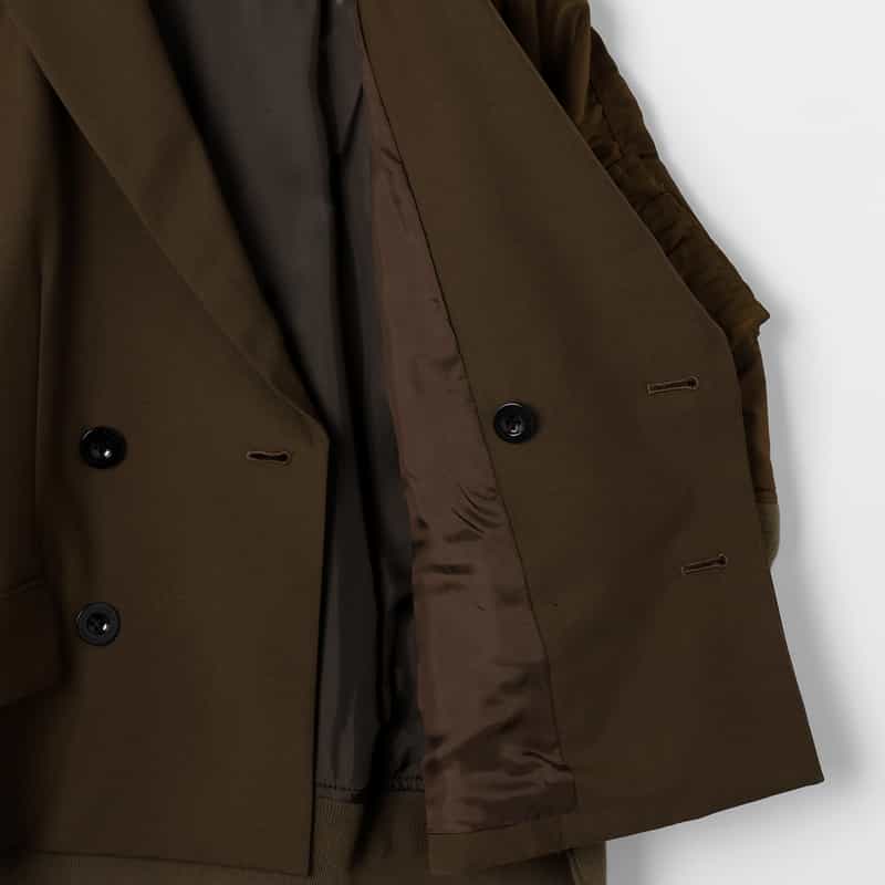 SACAI SACAI＜サカイ＞ コンビネーション ツイルジャケット BROWN