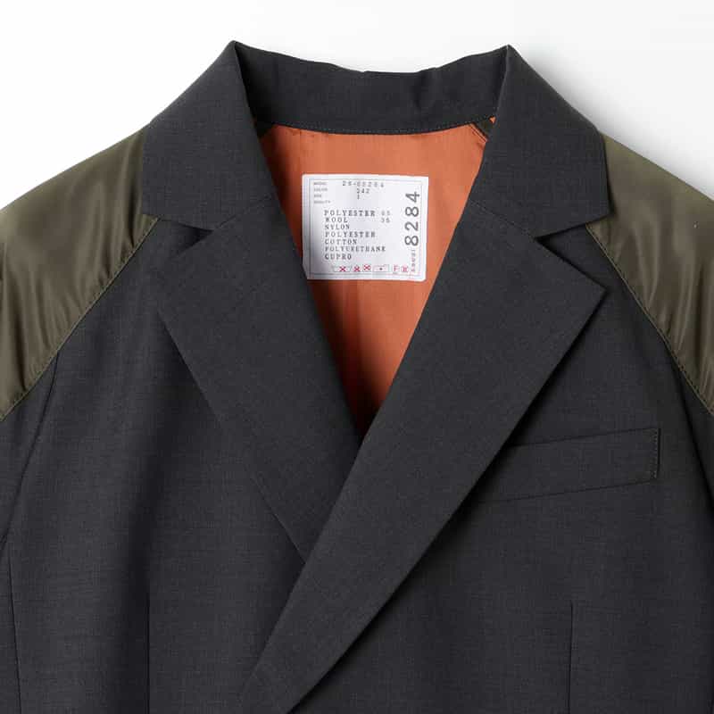 SACAI SACAI＜サカイ＞ コンビネーション ツイルジャケット GRAY