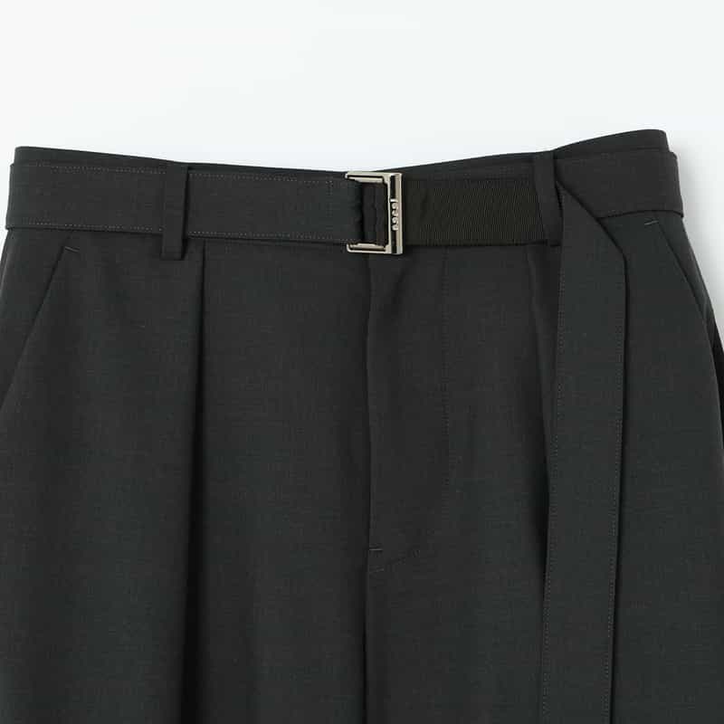 SACAI SACAI＜サカイ＞ スーチングミドル丈ワイドパンツ GRAY