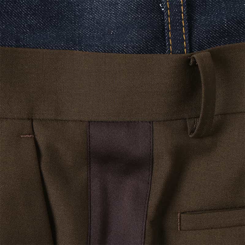 SACAI SACAI＜サカイ＞ コンビネーション ワイドパンツ BROWN