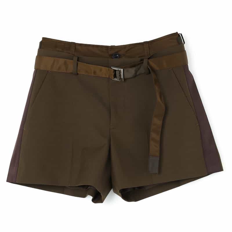 SACAI＜サカイ＞ コンビネーション ベルト付きショートパンツ