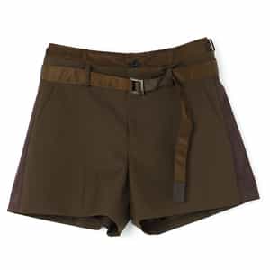 SACAI＜サカイ＞ コンビネーション ベルト付きショートパンツ