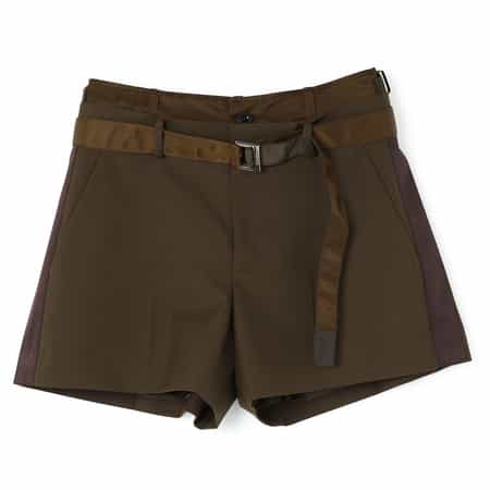 SACAI＜サカイ＞ コンビネーション ベルト付きショートパンツ