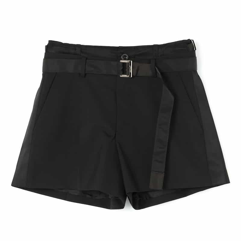 SACAI＜サカイ＞ コンビネーション ベルト付きショートパンツ