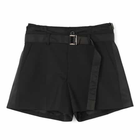 SACAI＜サカイ＞ コンビネーション ベルト付きショートパンツ