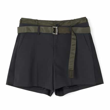 SACAI＜サカイ＞ コンビネーション ベルト付きショートパンツ