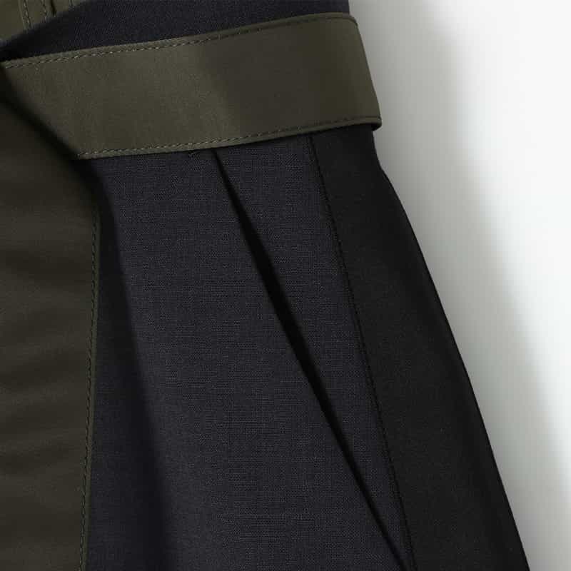 SACAI SACAI＜サカイ＞ コンビネーション ベルト付きショートパンツ GRAY