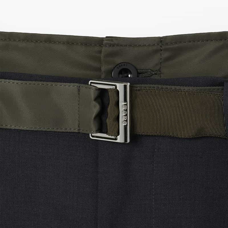 SACAI SACAI＜サカイ＞ コンビネーション ベルト付きショートパンツ GRAY