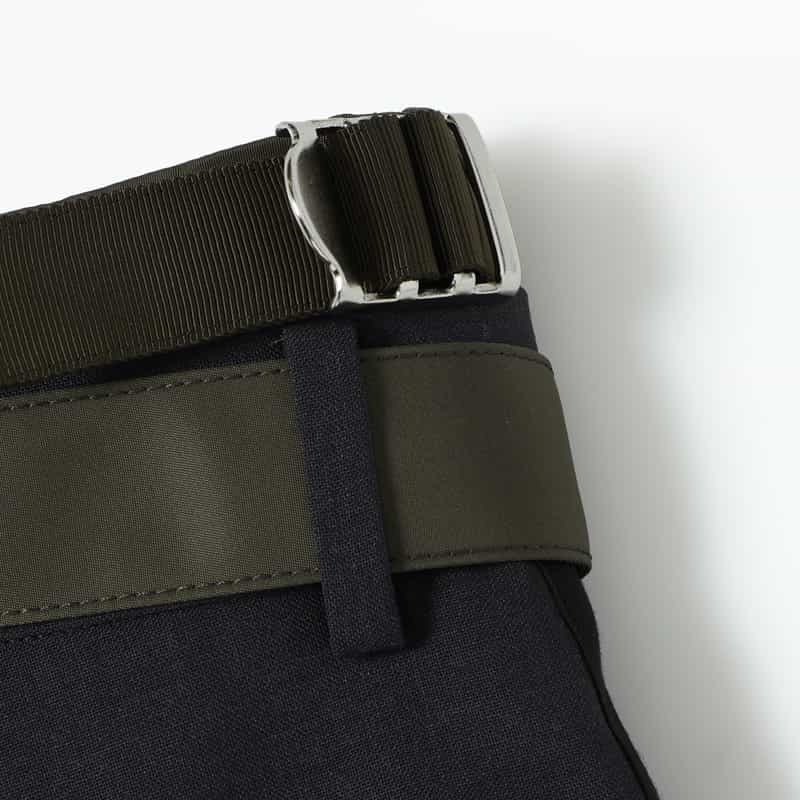 SACAI SACAI＜サカイ＞ コンビネーション ベルト付きショートパンツ GRAY