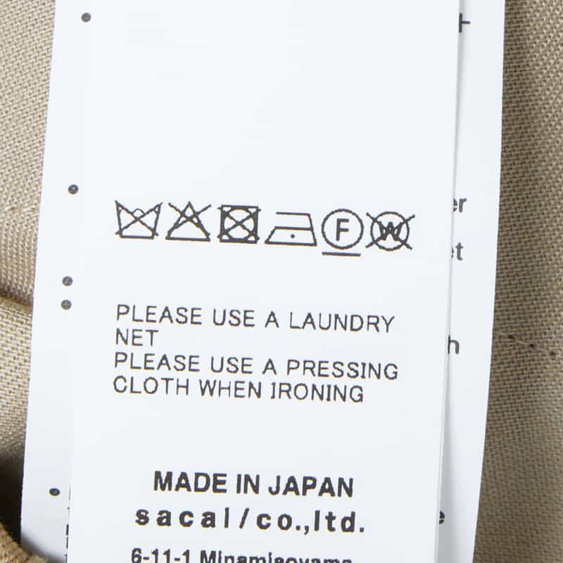 SACAI SACAI＜サカイ＞ ミドル丈チノパンツ BEIGE