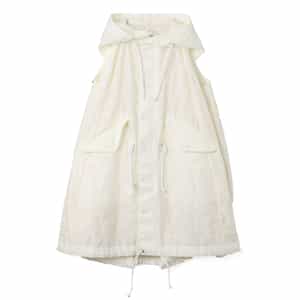 SACAI＜サカイ＞ サテン生地フーディベスト