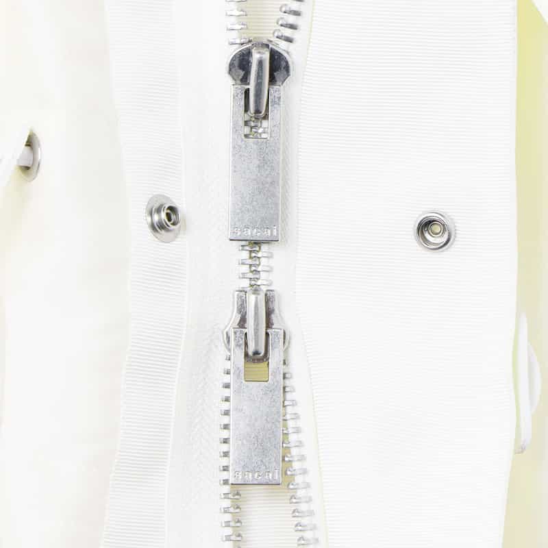 SACAI SACAI＜サカイ＞ サテン生地フーディベスト WHITE