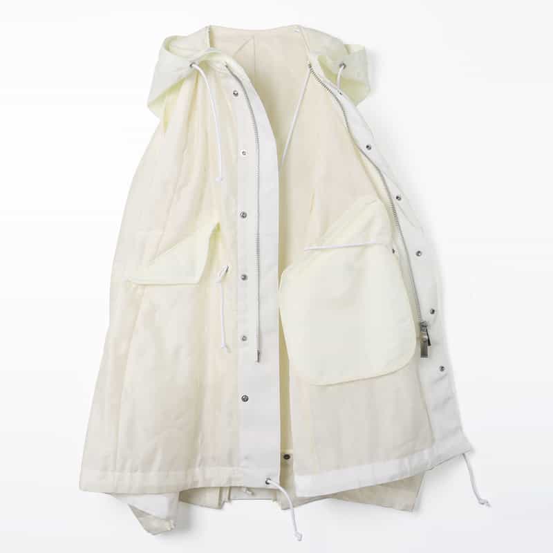 SACAI SACAI＜サカイ＞ サテン生地フーディベスト WHITE
