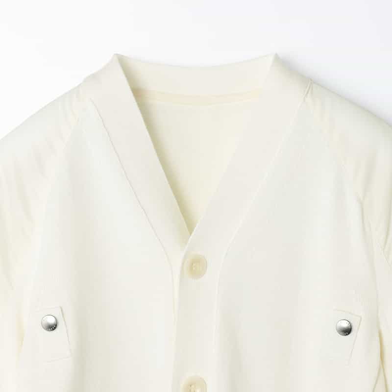 SACAI SACAI＜サカイ＞ コンビネーション ニットカーディガン WHITE