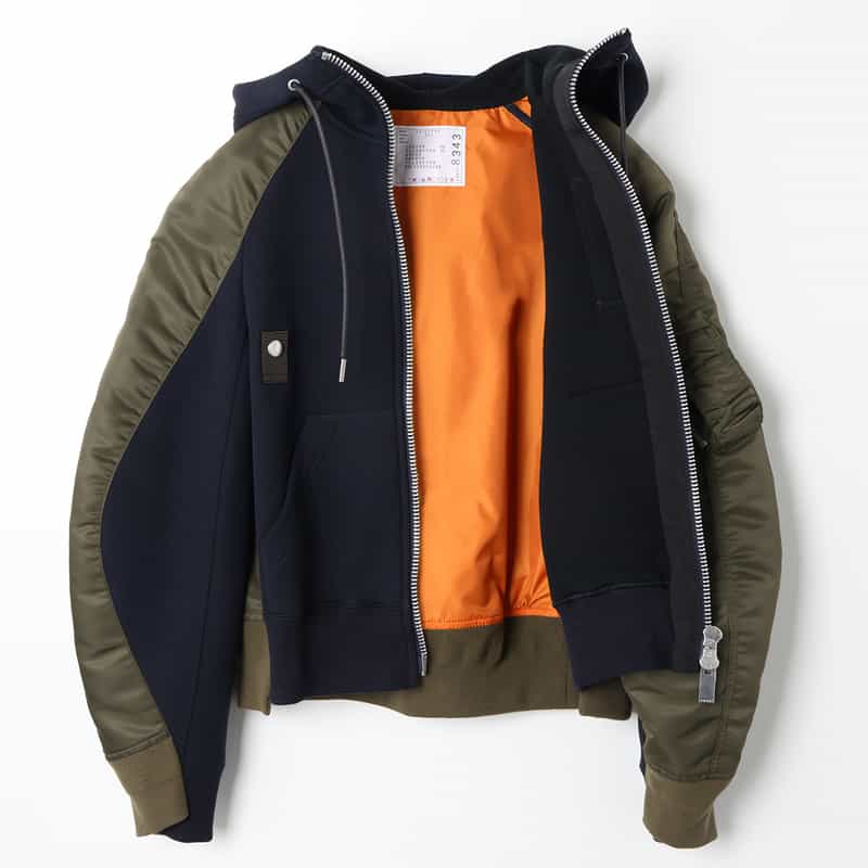 SACAI SACAI＜サカイ＞ コンビネーション スウェットパーカー NAVY