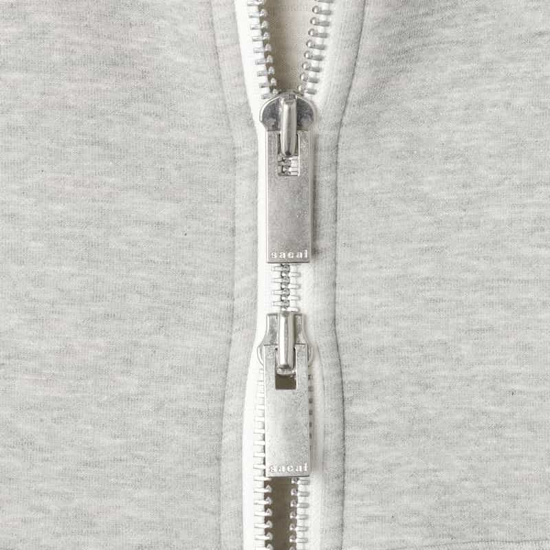 SACAI SACAI＜サカイ＞ 2WAYスウェットフーディ LIGHT GRAY