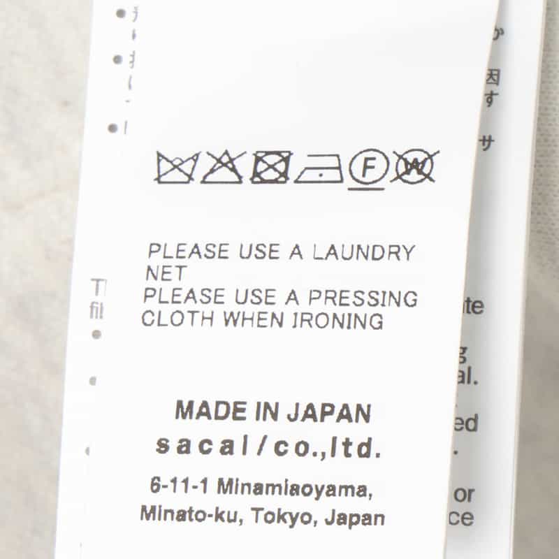 SACAI SACAI＜サカイ＞ 2WAYスウェットフーディ LIGHT GRAY