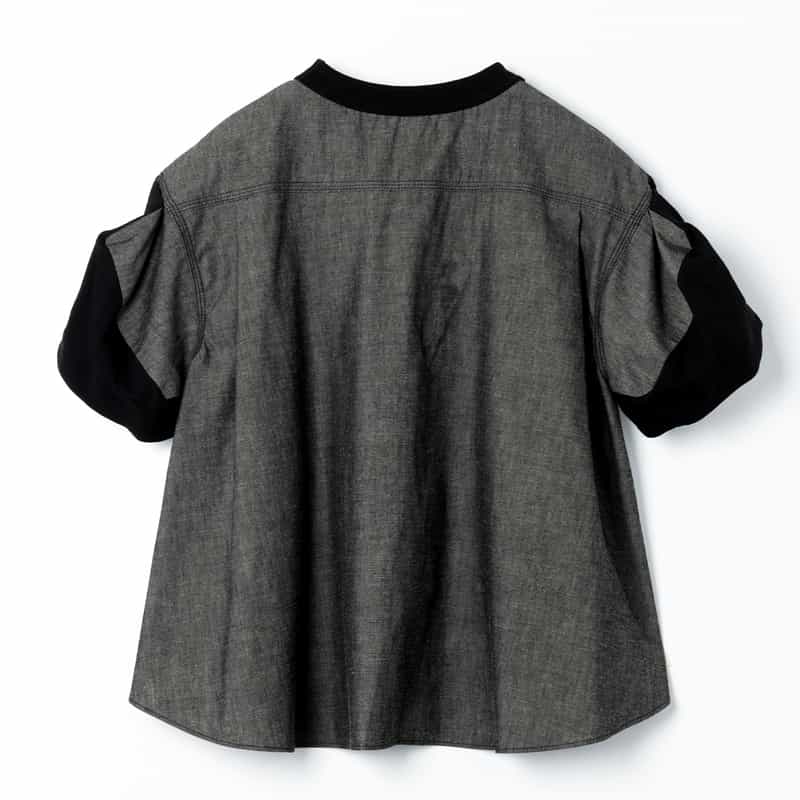 SACAI SACAI＜サカイ＞ コンビネーション スウェットプルオーバー BLACK