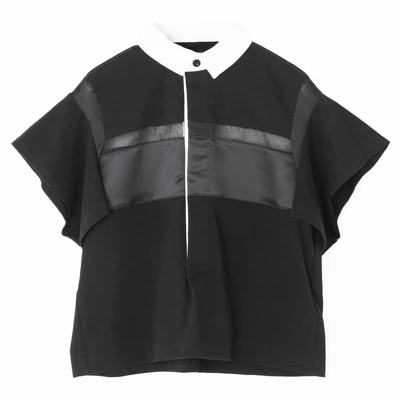 SACAI SACAI＜サカイ＞ コットンジャージープルオーバー BLACK