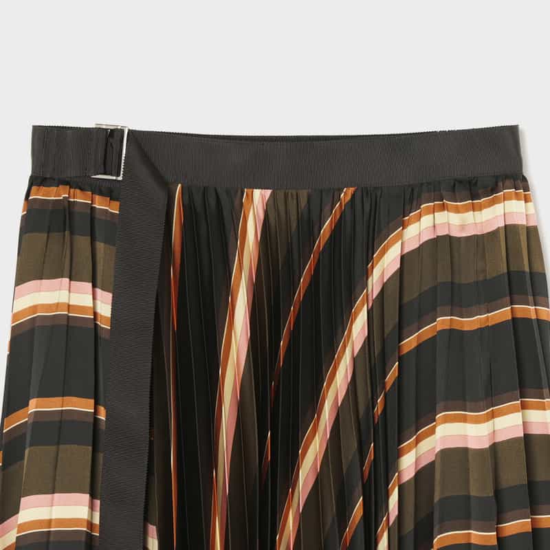 SACAI SACAI＜サカイ＞ ストライプ柄プリーツスカート MULTI COLOR