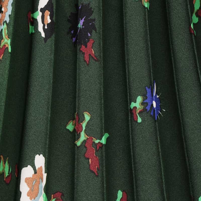 SACAI SACAI＜サカイ＞ フローラル柄プリーツスカート GREEN