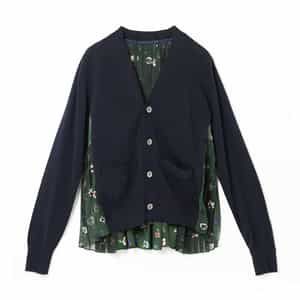 SACAI＜サカイ＞ フローラル柄ニットカーディガン