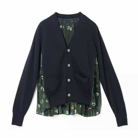 SACAI＜サカイ＞ フローラル柄ニットカーディガン