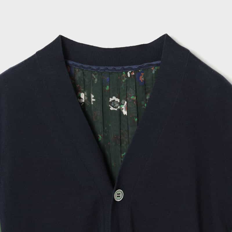 SACAI SACAI＜サカイ＞ フローラル柄ニットカーディガン NAVY