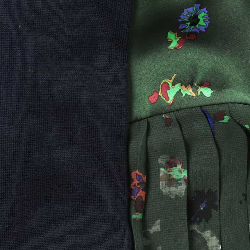 SACAI SACAI＜サカイ＞ フローラル柄ニットカーディガン NAVY