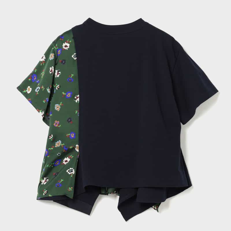 SACAI SACAI＜サカイ＞ フローラル柄プリントTシャツ NAVY