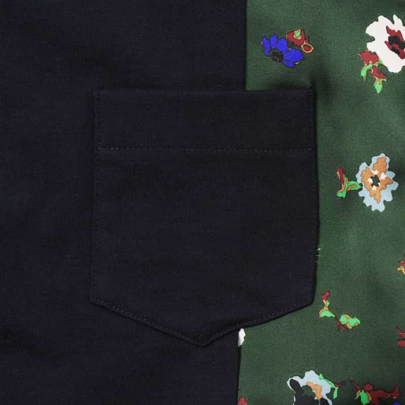 SACAI SACAI＜サカイ＞ フローラル柄プリントTシャツ NAVY