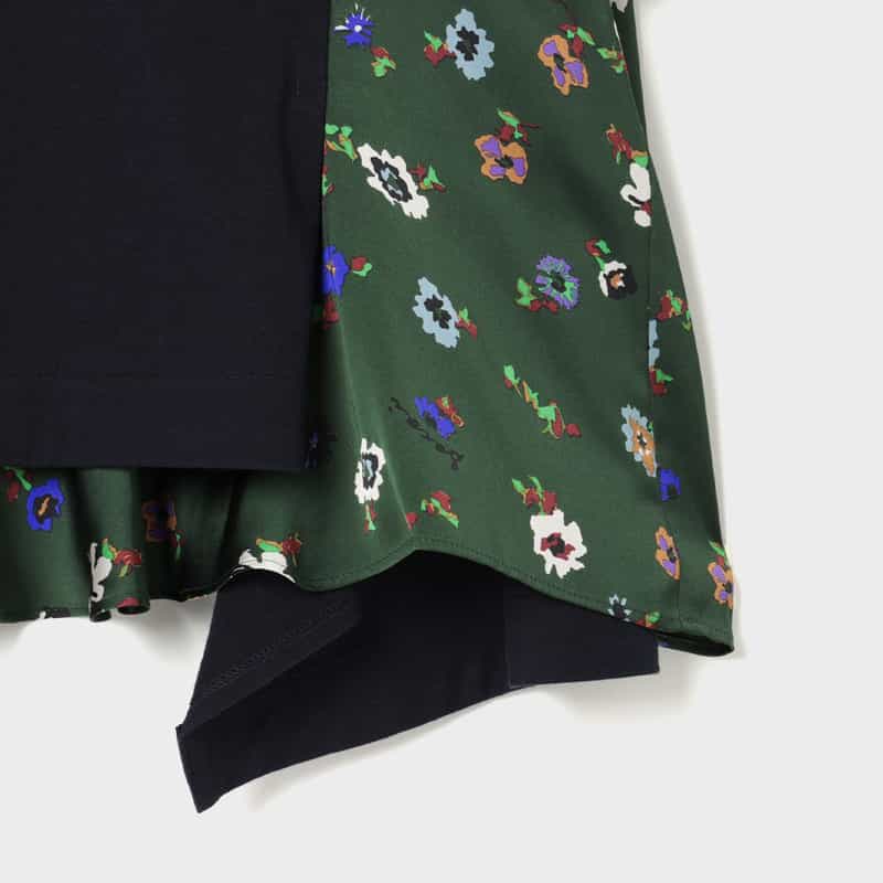 SACAI SACAI＜サカイ＞ フローラル柄プリントTシャツ NAVY