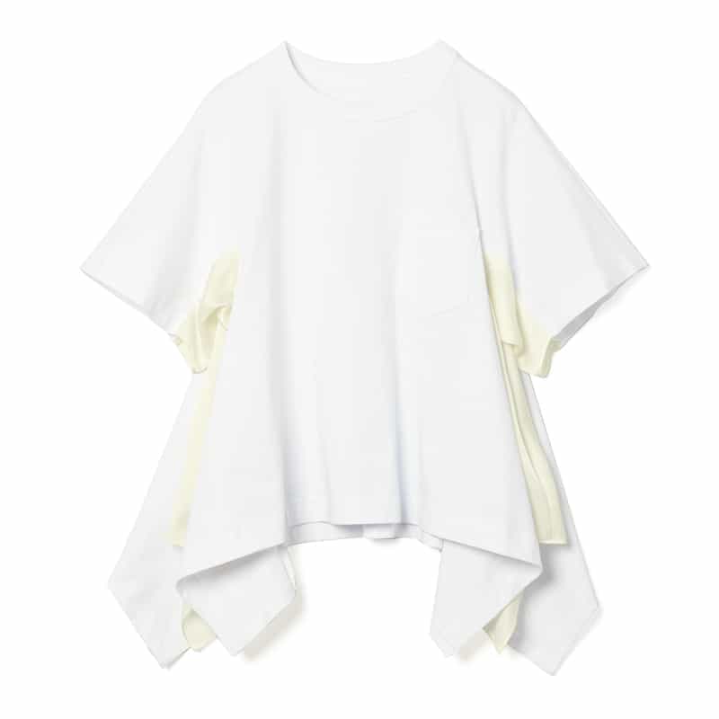 SACAI SACAI＜サカイ＞ コンビネーションTシャツ WHITE