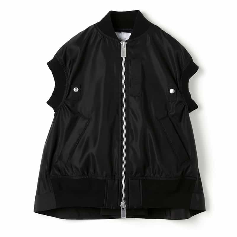 SACAI SACAI＜サカイ＞ ナイロンツイルベスト BLACK