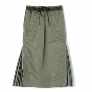 SACAI＜サカイ＞ サイドプリーツ入りツイルスカート