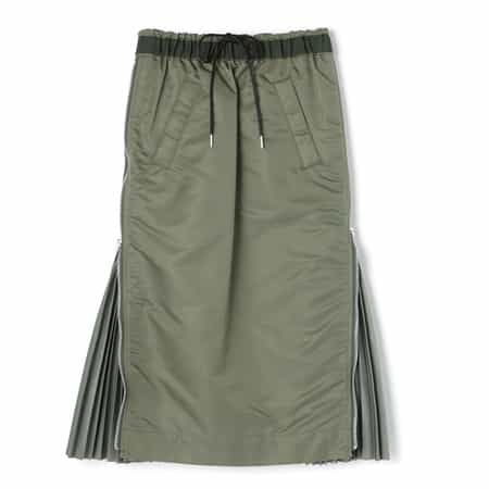 SACAI＜サカイ＞ サイドプリーツ入りツイルスカート
