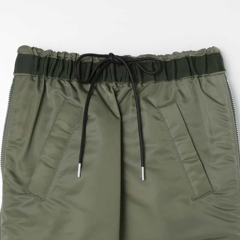 SACAI SACAI＜サカイ＞ サイドプリーツ入りツイルスカート KHAKI