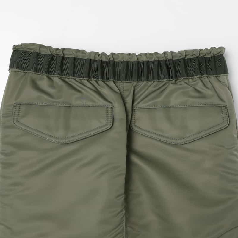 SACAI SACAI＜サカイ＞ サイドプリーツ入りツイルスカート KHAKI